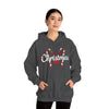 "Merry Christmas" Candy Cane Hoodie | Christmas Festive Holiday Hooded Sweatshirt