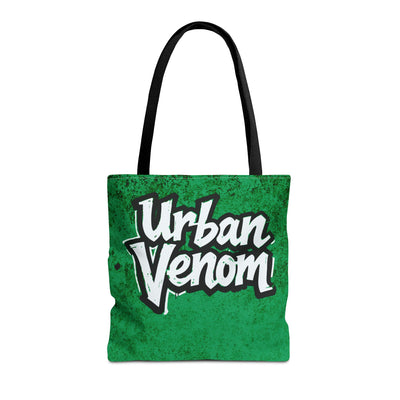 Urban Venom Green Grunge Tote | All Over Print Urban Grunge Streetwear Tote Bag