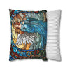 Stained Glass Angel Christmas Pillowcase | Holiday Decorative Throw Pillow Cover COVER ONLY