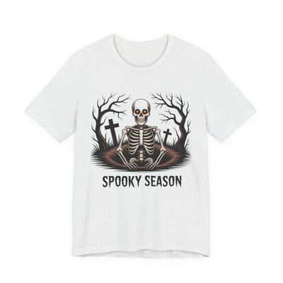 Spooky Season Skeleton Graphic Tee | Unisex Short Sleeve T-Shirt, Halloween Shirt, Unisex T-shirt, Autumn Apparel, Fun Casual Wear