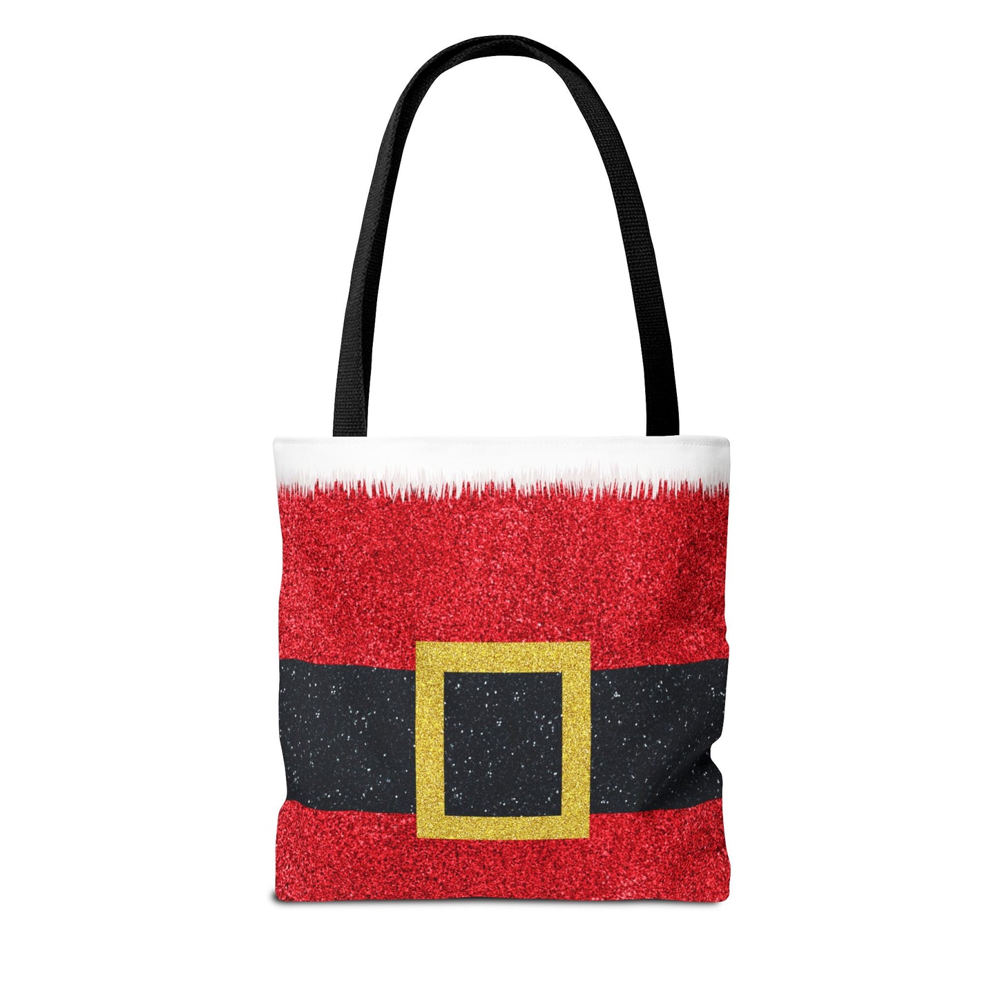 Santa Belt Christmas Tote Bag | Festive Holiday Gift & Shopping Bag