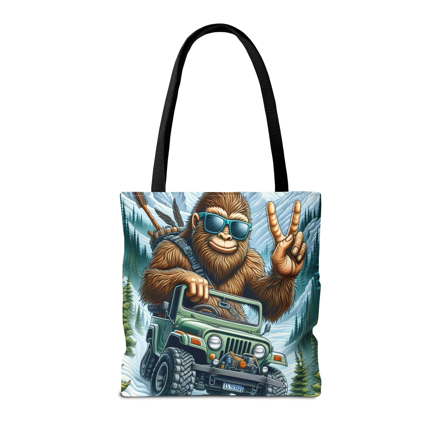 Sasquatch Adventure Tote Bag, Funny Outdoor Enthusiast Gift, Outdoor Lovers Bag, Quirky Shopping Tote, Camping Accessory