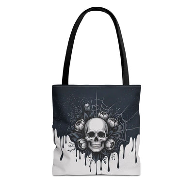 Gothic Skull Tote Bag, Halloween Gift, Gothic Decor, Edgy Fashion, Reusable Shopping Bag