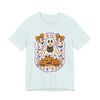 Halloween Ghost & Cat Graphic Tee | Unisex Short Sleeve T-Shirt, Cute Ghost Tee, Spooky Season Apparel, Fall Festivity Clothing