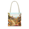 Autumn Harvest Tote Bag - Pumpkin Patch AOP, Eco-Friendly Grocery Bag, Fall Festival Accessory, Thanksgiving Gift, Seasonal Shopping Bag