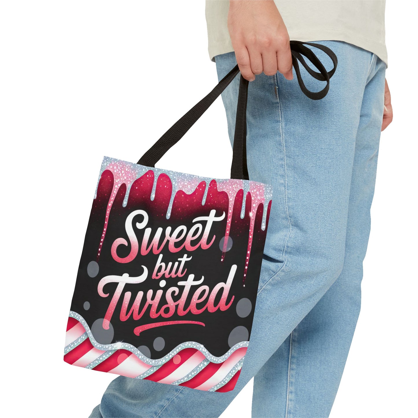 Sweet But Twisted Christmas Tote Bag | Festive Holiday Gift & Shopping Bag