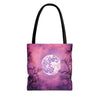 Moonlit Night Tote Bag, Celestial Vibes, Reusable Shopping Bag, Gift for Nature Lovers, Purple Moon Design