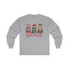 Y'all Are Nuts Unisex Holiday Long Sleeve Tee | Funny Christmas Nutcracker Shirt