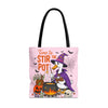 Time to Stir the Pot Halloween Goose Tote Bag, Fun Pumpkin Decor, Witchy Gift, Trick or Treat, Spooky Season Shopping Bag, Cute Duck Design