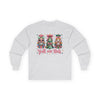 Y'all Are Nuts Unisex Holiday Long Sleeve Tee | Funny Christmas Nutcracker Shirt