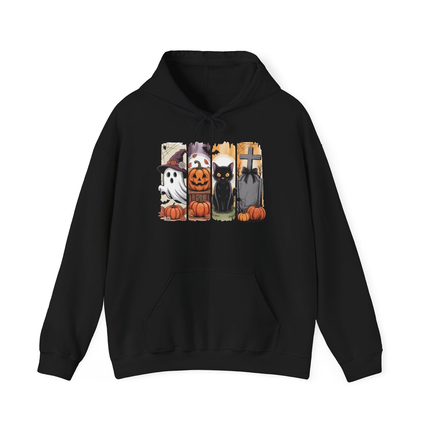 Halloween Vibes Hoodie, Cozy Unisex Hooded Sweatshirt for Fall, Spooky Season Apparel, Halloween Gift