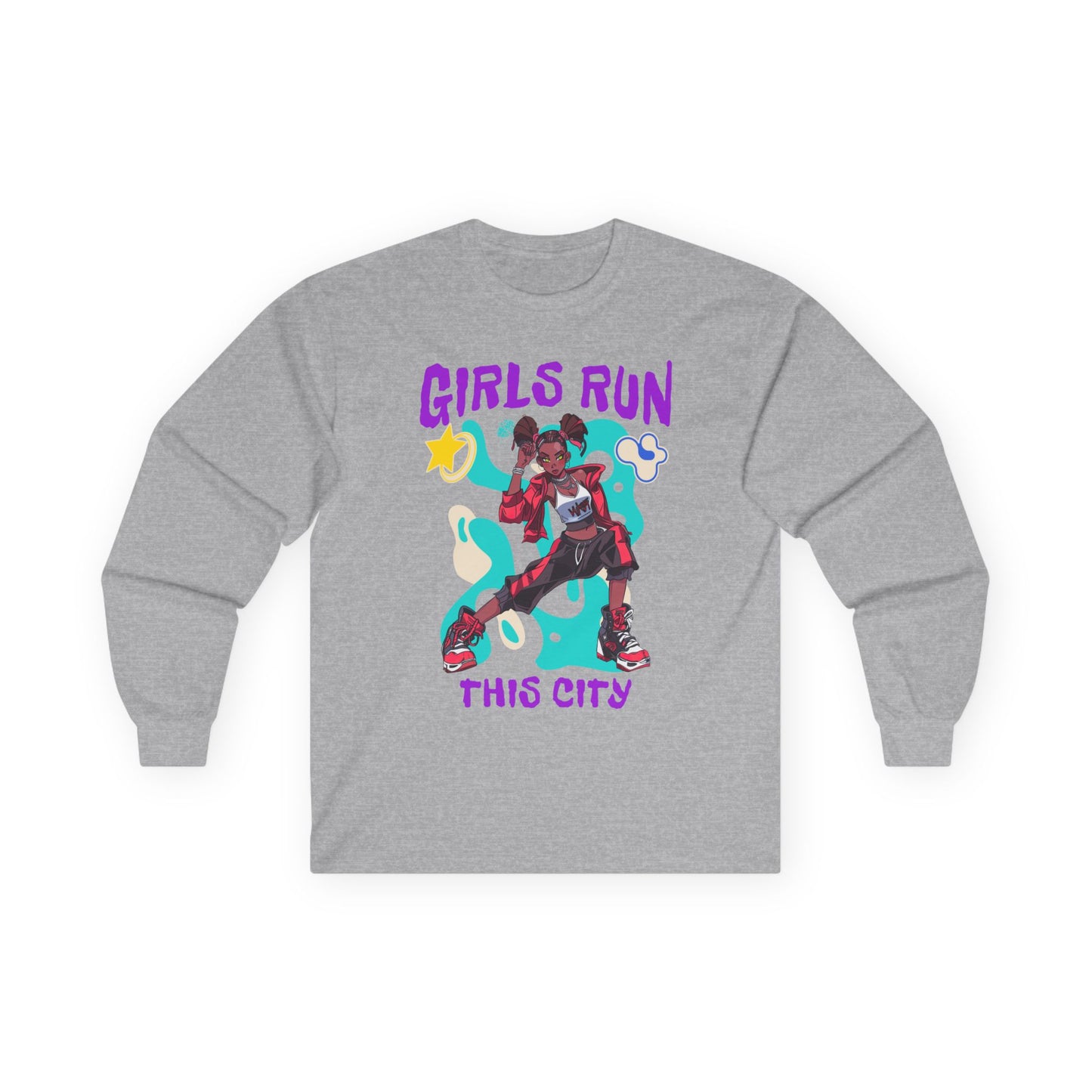 Girls Run This City Long Sleeve Tee | Empowering Urban Skate Style Streetwear