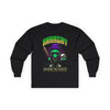 Anarchy Alien Long Sleeve Tee | Cartoon Alien with Bat & Skull Streetwear Shirt