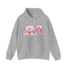 Cozy Pink Gingerbread Cottage Hoodie | Christmas Festive Holiday Hooded Sweatshirt