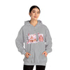 Cozy Pink Gingerbread Cottage Hoodie | Christmas Festive Holiday Hooded Sweatshirt