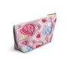 Strawberry Ice Cream Accessory Pouch - Cute Makeup Bag, Pink Ice Cream Makeup Pouch, Travel Cosmetic Organizer, Gift for Her, Summer Vibes