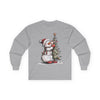 Christmas Snowman Unisex Long Sleeve Tee | Snowman Shirt, Christmas Tree Long Sleeve