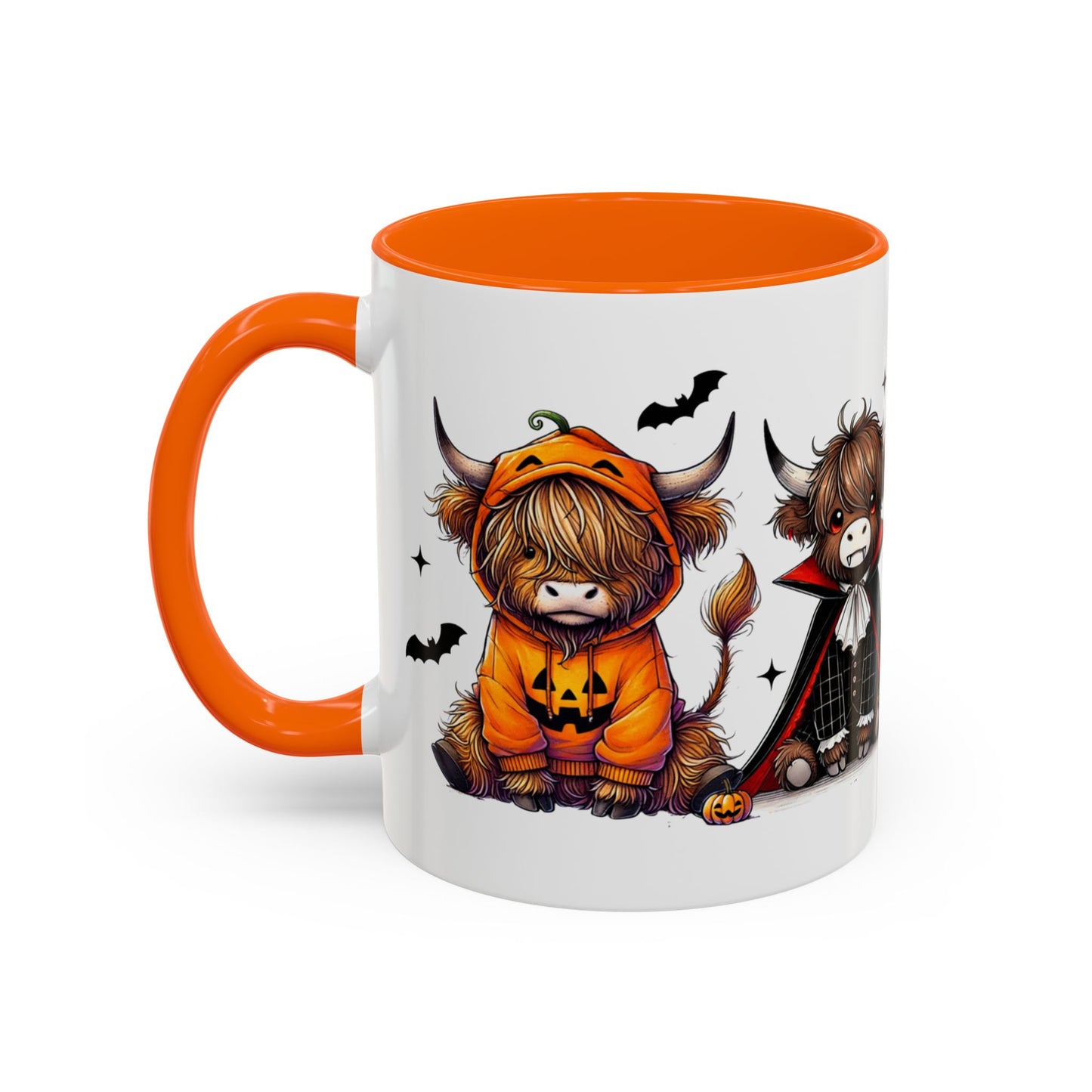Halloween Highland Cow Coffee Mug, Cute Mug, Spooky Drinkware, Gifts for Cow Lovers, Fall Décor, Halloween Decor