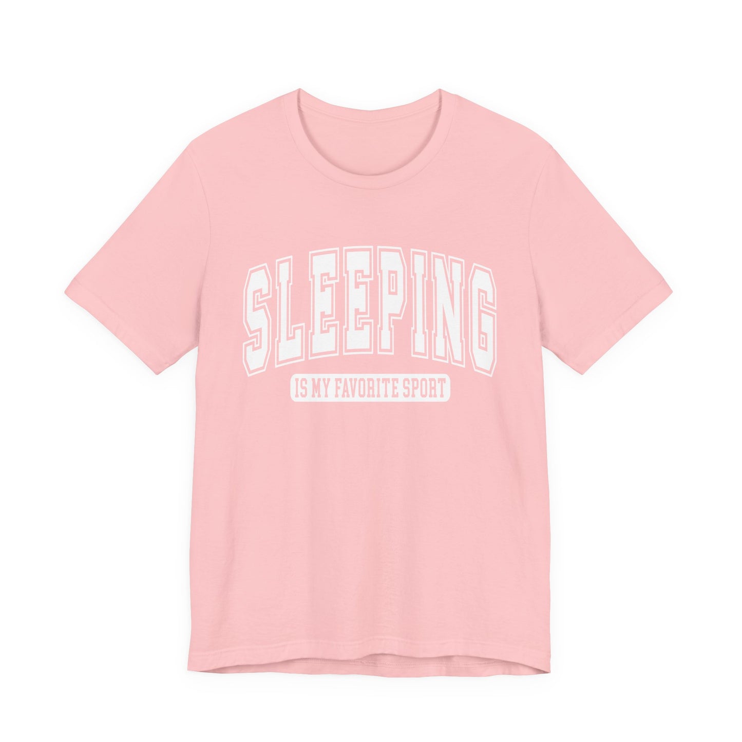 Sleeping Is My Favorite Sport Graphic Tee | Unisex Short Sleeve T-Shirt, Gift for Sleep Lovers, Casual Wear, Funny Sleep Shirt
