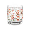 Festive Santa 10oz Rocks Glass | Christmas Holiday Cheer Drinkware