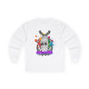 Gangster Graphic Streetwear Long Sleeve Tee | Color Splash Ski Mask with Crossed Guns Shirt