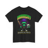Anarchy Alien Graphic Tee | Cartoon Alien with Bat & Skull Streetwear T-Shirt