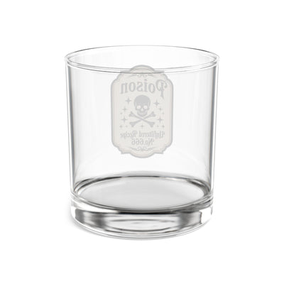 Apothecary Label "Poison - Unfiltered Recipe No. 666" Rocks Glass, Unique 10oz Glassware for Halloween Lovers, Witchy Home Bar Decor