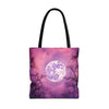 Moonlit Night Tote Bag, Celestial Vibes, Reusable Shopping Bag, Gift for Nature Lovers, Purple Moon Design