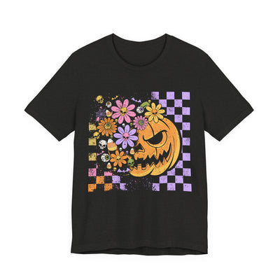 Halloween Floral Pumpkins Unisex Tee, Graphic Tee, Fall Fashion, Spooky Season, Halloween Apparel, Gift Idea