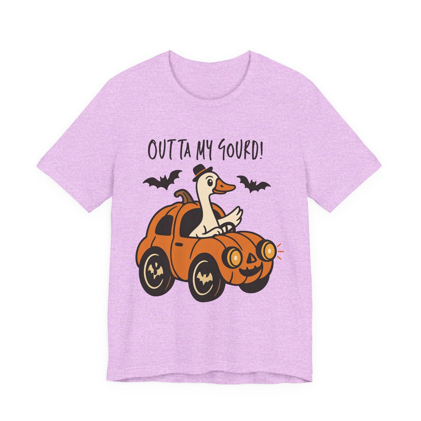 Halloween Duck Tee, Funny Halloween T-Shirt, Ghosts and Gourd Shirt, Fall Apparel, Quirky Gift for Duck Lovers