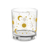 Celestial Suns & Moons Rocks Glass, 10oz - Starry Night Cocktail Glass, Astrology Drinkware, Sun and Moon Barware, Cosmic Gift, Celestial Decor