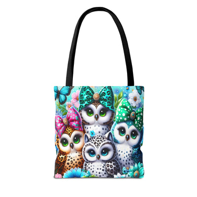 Whimsical Owl Tote Bag, Colorful Animal Design Bag, Reusable Shopping Bag, Cute Gift for Her, Owl Lover Accessories