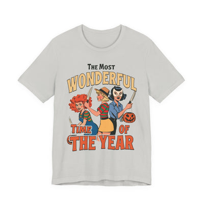 The Most Wonderful Time of the Year - Halloween Unisex Short Sleeve Tee, Halloween T-Shirt, Seasonal Fall Shirt, Unisex Fall Tee