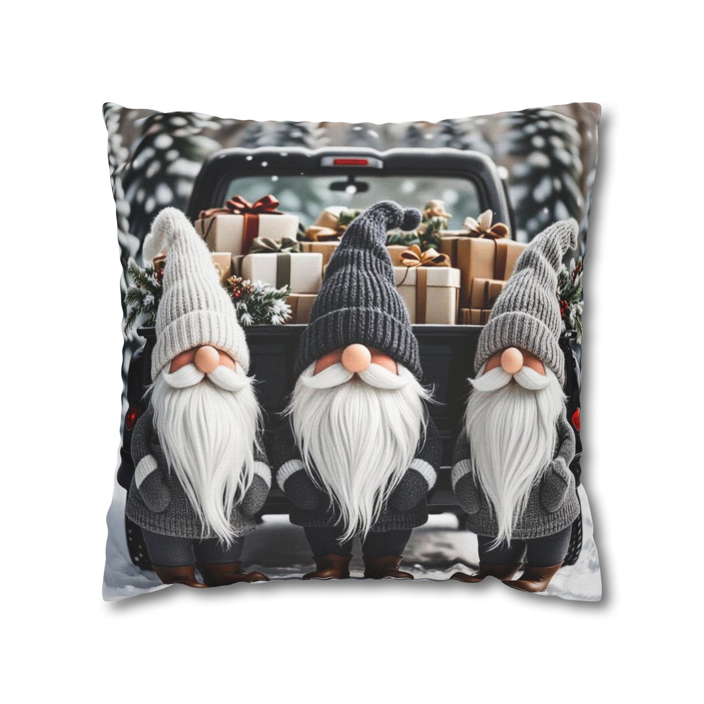 Gnome Christmas Pillowcase | Holiday Decorative Throw Pillow Cover COVER ONLY