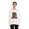 Christmas Book Lovers Unisex Crewneck Sweatshirt | Cozy Christmas Holiday Graphic Pullover