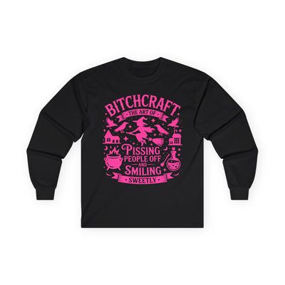 "Bitchcraft" Long Sleeve Tee – Witchy Fashion, Perfect for Halloween, Gift for Witches, Casual Outfit, Unisex Style