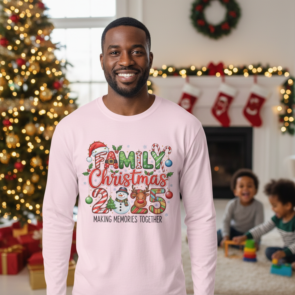 Family 2025 Christmas Memories Long Sleeve Tee | Matching Holiday Shirts For Families