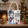 "I’m Having a Meltdown" Snowman Christmas Tote Bag | Festive Holiday Gift & Shopping Bag