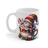 Festive Santa 11oz Christmas Mug  - Holiday Cheer Coffee Cup