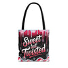 Sweet But Twisted Christmas Tote Bag | Festive Holiday Gift & Shopping Bag