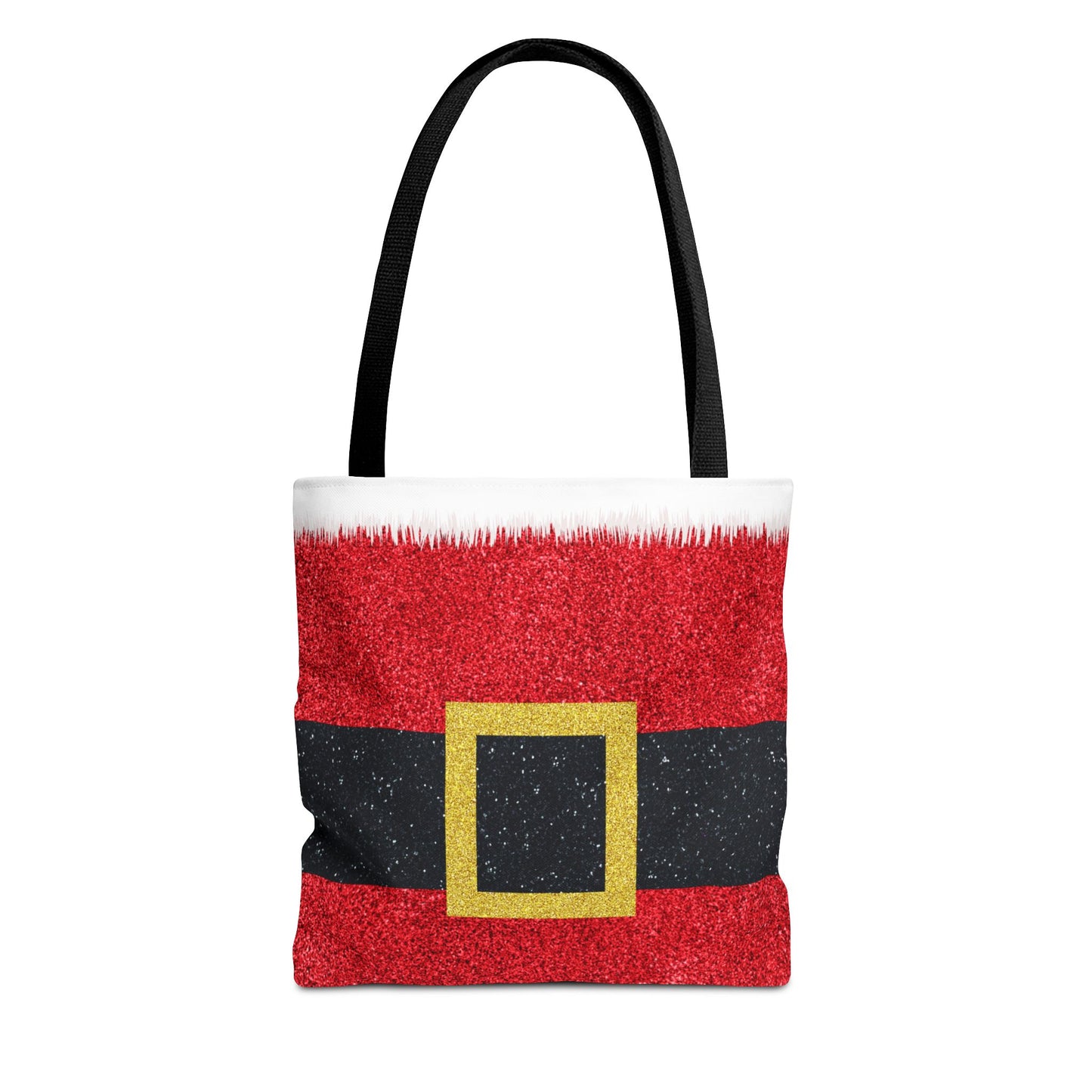 Santa Belt Christmas Tote Bag | Festive Holiday Gift & Shopping Bag