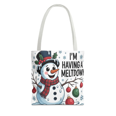 "I’m Having a Meltdown" Snowman Christmas Tote Bag | Festive Holiday Gift & Shopping Bag